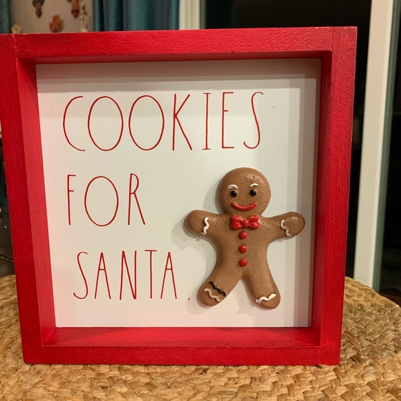 Rae Dunn Christmas “Cookies For Santa “ Sign - Picture 4 of 6